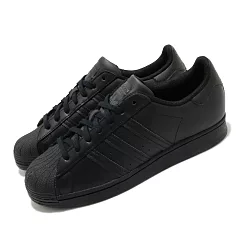 adidas 休閒鞋 Superstar 復古 低筒 男鞋 愛迪達 三葉草 貝殼頭 皮革 穿搭 黑 EG4957 23cm BLACK