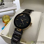 ANNE KLEIN安妮克萊恩精品錶,編號：AN00023,28mm圓形黑陶瓷錶殼黑色錶盤陶瓷深黑色錶帶