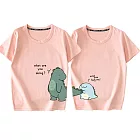 可愛恐龍短袖上衣親子裝(小孩) 90 粉色