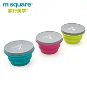 m square 摺疊矽膠碗 M x 三入組 綠x3