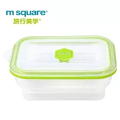 m square 矽膠野餐保鮮盒(可微波)綠色