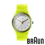 BRAUN德國百靈 經典簡約矽膠錶 防水運動錶 螢光綠 (45mm/BN0111WHGRL)