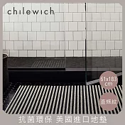 【chilewich】美國抗菌環保地墊 玄關墊61x183cm直條紋 礫石灰