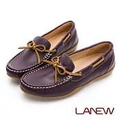 【LA NEW】輕量帆船鞋 休閒鞋(女2200202) 22.5cm 紫