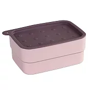 E.City_可攜式多功能居家旅行帶刷收納皂盒 粉色