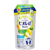 日本【花王】 弱酸性 新沐浴乳補充包-飄萊姆香340ml