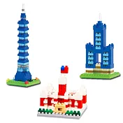 超值組【Tico微型積木】台灣好遊趣系列-101大樓+高雄85大樓+總統府