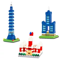 超值組【Tico微型積木】台灣好遊趣系列─101大樓+高雄85大樓+總統府