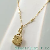 Wanderlust+Co 澳洲品牌 金色古典鎖頭項鍊 手工刻字項鍊 Trust 開啟無限未來