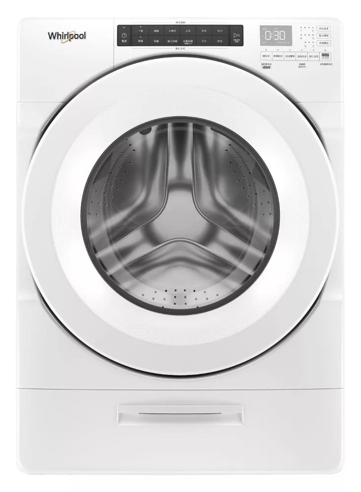 Whirlpool惠而浦 8TWFW5620HW 滾筒洗衣機,容量高達17kg,適合大家庭使用。白色系設計,尺寸686×982×802mm,重量100kg,美國原裝進口。不銹鋼內槽耐用,搭載變頻馬達,電壓120V/60Hz,提供37種洗衣行程選擇。獲得省水標章及美國能源之星認證,全機保固1年、馬達保固5年。搭配乾衣機8TWGD5620HW-天然瓦斯,容量16kg以上,尺寸686×968×787mm,電壓120V/60Hz。含基本安裝,偏遠地區加收運費,到貨享10天猶豫期(全新狀態退貨)。規格以原廠公告為準。 Whirlpool惠而浦 8TWFW5620HW 17kg 滾筒洗衣機 白色系 美國製造 變頻馬達 37種洗衣行程 不銹鋼內槽 省水能源之星認證