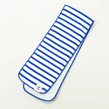 【100percent】Minus Degree Soft Sports 柔軟條紋運動毛巾 -  藍色