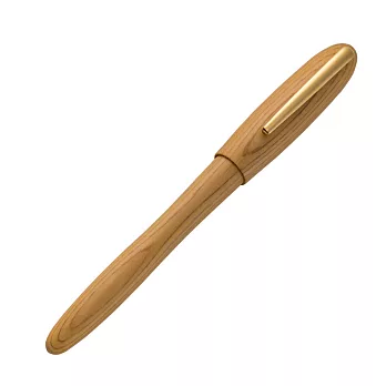 【TENNY 天益鋼筆】曲線檜木 手工木質鋼筆-台灣檜木 筆尖-F