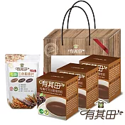 [有其田] 有機可可20穀植物奶輕巧盒X3盒+麥片禮盒組