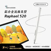 瑞納瑟可支援微軟Surface磁吸觸控筆-Raphael 520-台灣製(4096階壓感) 鉑銀