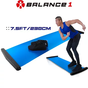 【BALANCE 1】橫向核心肌群訓練 滑步器 豪華版230cm藍色(SLIDING BOARD EX 230cm)