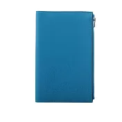 HERMES 牛頭人身圖案拉鏈多功能護照夾 (藍色)
