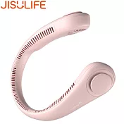 【几素 JISULIFE】FA12 無葉片靜音輕量頸掛風扇 (4000MAH 大電量 不纏髮安全設計) 專利授權 粉紅色
