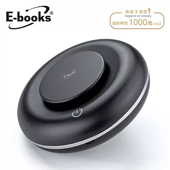 E-books O2 室內+車用負離子空氣清淨機 黑