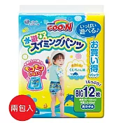 日本【大王】Goon 兒童游泳戲水用 尿褲Big號12張入#男生用---兩包裝