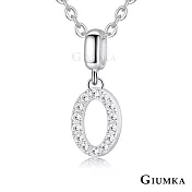 GIUMKA純銀項鍊925純銀短鍊女士項鏈 小橢圓鎖骨鍊女鍊 單個價格MNS07083 45cm 銀色白鋯