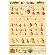 美國 Cavallini & Co. wrap 包裝紙/海報 飛蠅釣餌 Fly Fishing