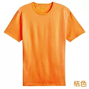 【男人幫】T0360＊ 100%純棉【180克320碼圓領短袖素面T恤】大量供應代印刷刺鏽 XS 桔色