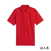 【男人幫】P1168＊全素面百搭基本款時尚CVC素領短袖網眼POLO衫(18色 8size) XS 紅色