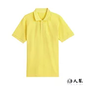 【男人幫】P1168＊全素面百搭基本款時尚CVC素領短袖網眼POLO衫(18色 8size) XS 黃色