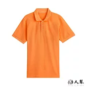 【男人幫】P1168＊全素面百搭基本款時尚CVC素領短袖網眼POLO衫(18色 8size) XS 橘色