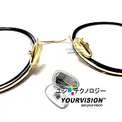眼鏡專用 新復古時尚鼻墊 鼻托 鼻托(二對4入)(贈螺絲起子+鼻墊螺絲) 金色