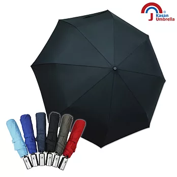 【Kasan 晴雨傘】日式防風自動雨傘- 黑色