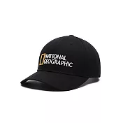 NATIONAL GEOGRAPHIC CLASSIC LOGO BALL CAP(CLASSIC FIT)  中性 休閒帽 黑 黑色