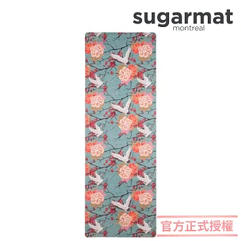 【加拿大Sugarmat】麂皮絨天然橡膠瑜珈墊(3.0mm) 櫻花舞鶴 Cranes On Cherry