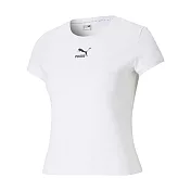 PUMA 流行系列Classics貼身短袖T恤 女 短袖上衣 白色 XS 白