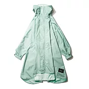 日本KIU 163-926 薄荷綠 標準成人空氣感有袖斗篷雨衣 騎車露營必備 附收納袋(男女適用)