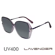 Lavender偏光片太陽眼鏡 經典菱紋-高貴紫12141-C5