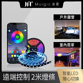 【Muigic沐居】 AL02 RGB全彩可調防水LED智能燈條-2米