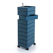 Magis 360 Container 滾輪十層置物櫃 （湛藍）