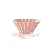 日本 ORIGAMI 陶瓷濾杯組S  粉紅色/AS樹脂