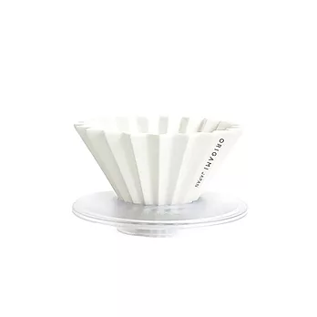 日本 ORIGAMI 陶瓷濾杯組S  白色/AS樹脂