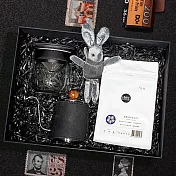 【PO:Selected】丹麥POx黑沃耶加雪菲咖啡禮盒組(手沖壺-黑/咖啡杯350ml-黑)