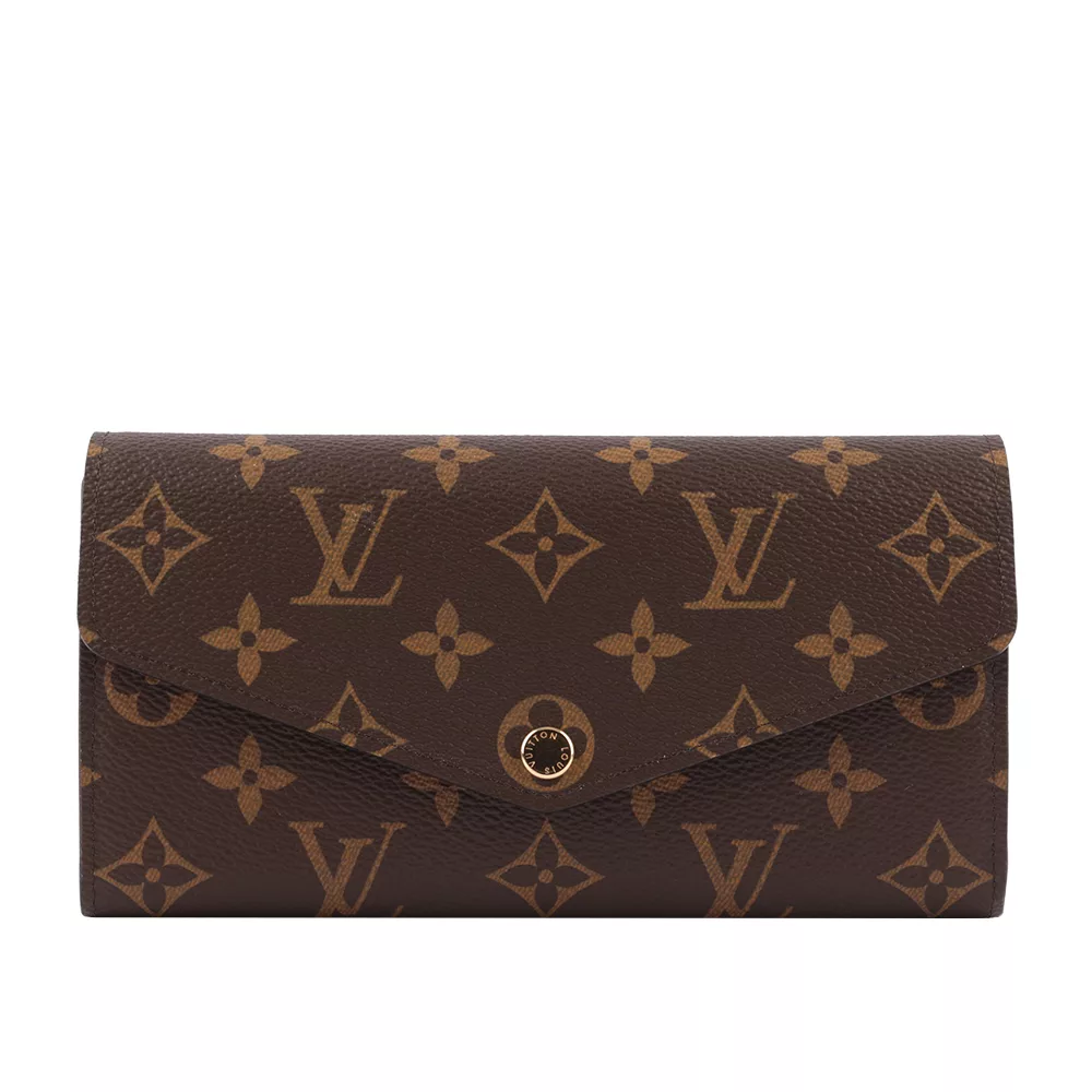 LV Monogram SARAH翻蓋發財長夾 M62235 (粉色)