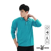 【遊遍天下】MIT台灣製男款抗UV吸濕排汗機能POLO長衫(L075) 3XL 水綠
