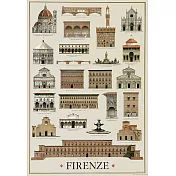 義大利 IFI 海報/包裝紙 佛羅倫斯歷史建築