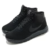Nike 戶外鞋 Hoodland Suede 運動 男鞋 高筒 包覆 麂皮 靴款 球鞋 穿搭 全黑 654888090 25cm BLACK
