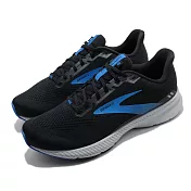 Brooks 慢跑鞋 Launch 8 2E 寬楦 運動 男鞋 路跑 緩震 DNA科技 透氣 健身 球鞋 黑 藍 1103582E018 26cm BLACK/BLUE/GREY