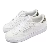 Reebok 休閒鞋 Club C 85 低筒 運動 女鞋 海外限定 基本款 簡約 舒適 穿搭 白 銀色 H67806 22.5cm WHITE/SILVER