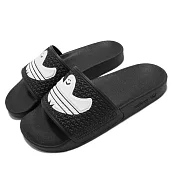adidas 拖鞋 Shmoofoil Slide 套腳 男女鞋 愛迪達 造型logo 情侶穿搭 夏日 黑 白 FY6849 23.5cm BLACK/WHITE