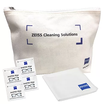 蔡司 Zeiss AntiFog Wipes 防霧拭鏡紙 100張 (含原廠帆布包) + 拭鏡布