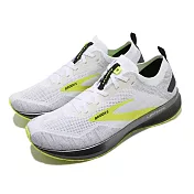Brooks 慢跑鞋 Levitate 4 Run 男鞋 路跑 緩震 DNA科技 透氣 健身 球鞋 白 黃 1103451D129 27.5cm WHITE/YELLOW/BLACK